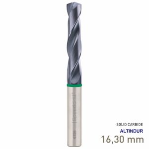 MAYKESTAG Speeddrill+ Universal Solid Carbide Stub Drill ALTINDUR 16.30mm DIN 6537K 3xD