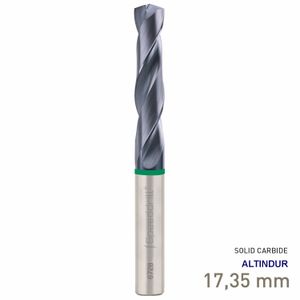 MAYKESTAG Speeddrill+ Universal Solid Carbide Stub Drill ALTINDUR 17.35mm DIN 6537K 3xD
