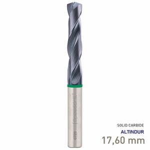 MAYKESTAG Speeddrill+ Universal Solid Carbide Stub Drill ALTINDUR 17.60mm DIN 6537K 3xD