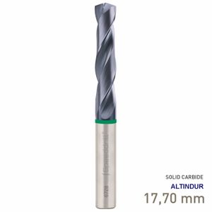 MAYKESTAG Speeddrill+ Universal Solid Carbide Stub Drill ALTINDUR 17.70mm DIN 6537K 3xD