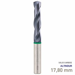 MAYKESTAG Speeddrill+ Universal Solid Carbide Stub Drill ALTINDUR 17.80mm DIN 6537K 3xD