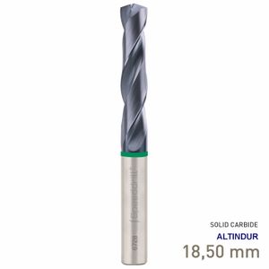 MAYKESTAG Speeddrill+ Universal Solid Carbide Stub Drill ALTINDUR 18.50mm DIN 6537K 3xD