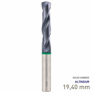 MAYKESTAG Speeddrill+ Universal Solid Carbide Stub Drill ALTINDUR 19.40mm DIN 6537K 3xD