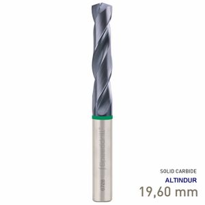 MAYKESTAG Speeddrill+ Universal Solid Carbide Stub Drill ALTINDUR 19.60mm DIN 6537K 3xD