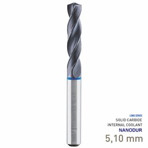 MAYKESTAG Speeddrill 4.0-Inox HPC Solid Carbide Drill 5.1mm 5xD NANODUR
