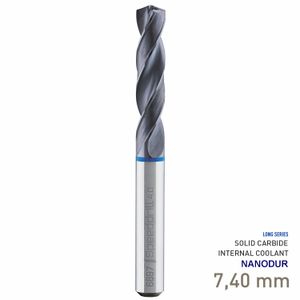 MAYKESTAG Speeddrill 4.0-Inox HPC Solid Carbide Drill 7.4mm 5xD NANODUR