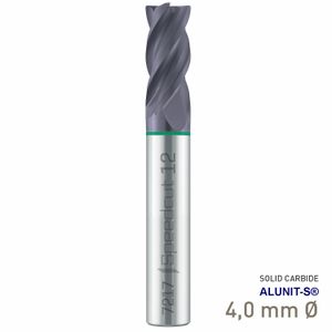 MAYKESTAG Solid Carbide End Mill 4mm Speedcut Universal Long Series 4 Flute
