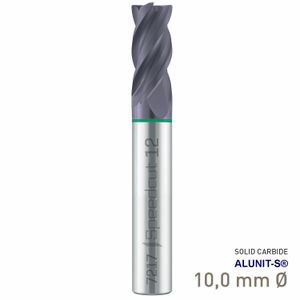 MAYKESTAG Solid Carbide End Mill 10mm Speedcut Universal Long Series 4 Flute