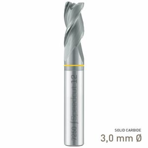 MAYKESTAG VHM Solid Carbide End Mill Speedcut Aluminium 3mm Long Series Neck Relief 3 Flute Unequal Helix