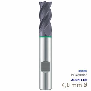 MAYKESTAG Solid Carbide HPC End Mill 4mm Speedcut-Universal Long Series 4 Flute