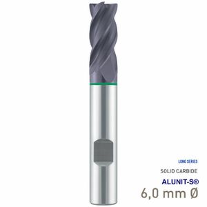 MAYKESTAG Solid Carbide HPC End Mill 6mm Speedcut-Universal Long Series 4 Flute