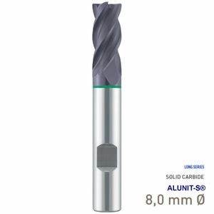 MAYKESTAG Solid Carbide HPC End Mill 8mm Speedcut-Universal Long Series 4 Flute