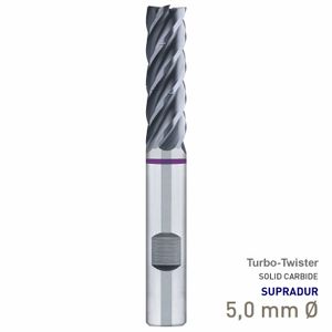 MAYKESTAG Turbo-Twister Solid Carbide Trochoidal End Mill 5mm Long Series 5 Flute