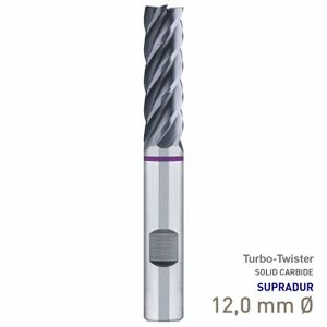 MAYKESTAG Turbo-Twister Solid Carbide Trochoidal End Mill 12mm Long Series 5 Flute