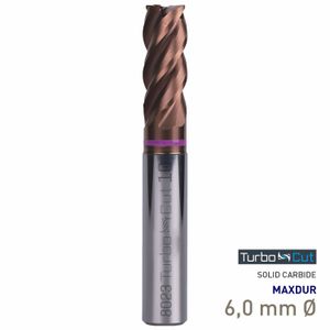 MAYKESTAG Turbo-Cut Allround VHM End Mill 6mm Long 4 Flute MAXDUR