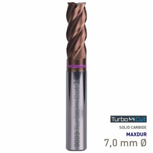 MAYKESTAG Turbo-Cut Allround VHM End Mill 7mm Long 4 Flute MAXDUR