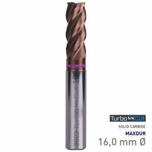 MAYKESTAG Turbo-Cut Allround VHM End Mill 16mm Long 4 Flute MAXDUR