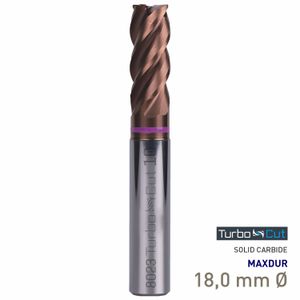 MAYKESTAG Turbo-Cut Allround VHM End Mill 18mm Long 4 Flute MAXDUR