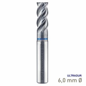 MAYKESTAG VHM Speedcut 4.0-Inox HPC End Mill 6mm Long Series 4 Flute Ultradur