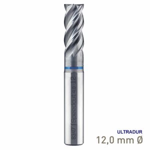 MAYKESTAG VHM Speedcut 4.0-Inox HPC End Mill 12mm Long Series 4 Flute Ultradur