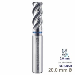 MAYKESTAG Speedcut 4.0-Inox HPC Corner Radius End Mill 20mm R3.0 Long Series 4 Flute