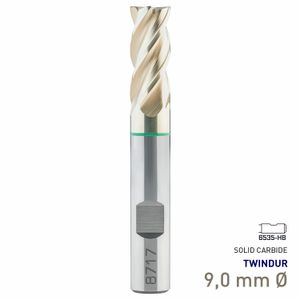 MAYKESTAG Speedcut 4.0 Universal HPC Solid Carbide End Mill 9mm Long Series 4 Flute TWINDUR