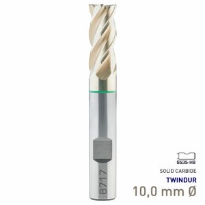 MAYKESTAG Speedcut 4.0 Universal HPC Solid Carbide End Mill 10mm Long Series 4 Flute TWINDUR