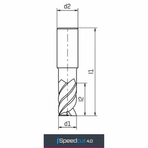 MAYKESTAG Speedcut 4.0 Universal HPC Solid Carbide End Mill 10mm Long Series 4 Flute TWINDUR
