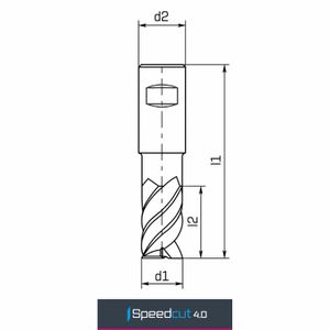 MAYKESTAG Speedcut 4.0-Inox ULTRADUR HPC Solid Carbide End Mill 6mm Long Series 4 Flute