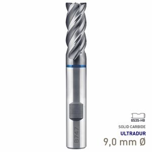 MAYKESTAG Speedcut 4.0-Inox ULTRADUR HPC Solid Carbide End Mill 9mm Long Series 4 Flute