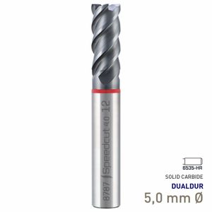 MAYKESTAG Speedcut 4.0 Ultra Hard Steel 50-65 HRC DUALDUR HPC End Mill 5mm Long Series 4 Flute