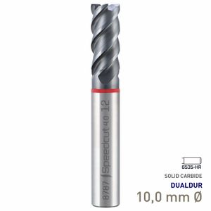 MAYKESTAG Speedcut 4.0 Ultra Hard Steel 50-65 HRC DUALDUR HPC End Mill 10mm Long Series 4 Flute