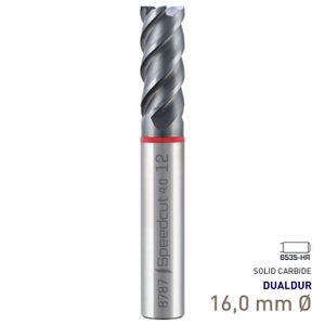 MAYKESTAG Speedcut 4.0 Ultra Hard Steel 50-65 HRC DUALDUR HPC End Mill 16mm Long Series 4 Flute