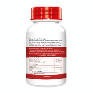 Oxygen Products Heart Health Cardiovascular Wellness Support 60 Capsules