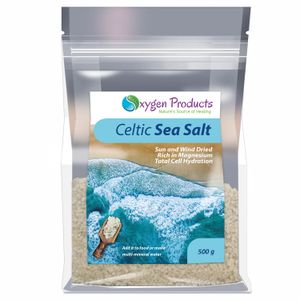 Oxygen Products Celtic Sea Salt Mineral-Rich Grey Sea Salt 500g