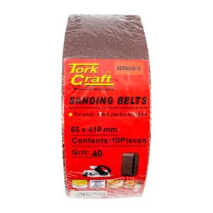 Sanding Belt 65 X 410mm 40 Grit 10/pack