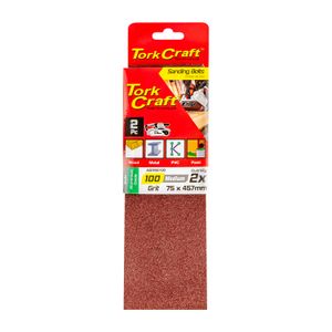 Sanding Belt 75 X 457mm 100grit 2/pack