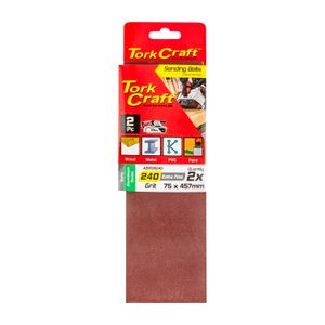 Sanding Belt 75 X 457mm 240grit 2/pack