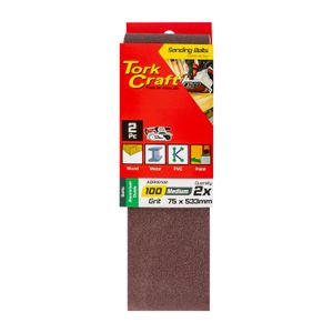 Sanding Belt 75 X 533mm 100grit 2/pack