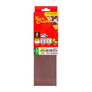 Sanding Belt 75 X 533mm 180grit 2/pack