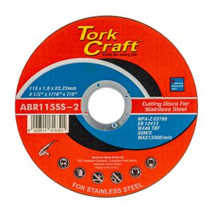 Cutting Disc Stainless Steel 115 X 1.6 X 22.22mm