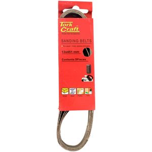 Powerfile Sanding Belt 13 X 451mm 80 Grit 5/pk