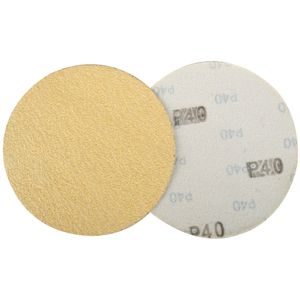 Gold Disc (50 Pieces) 40 Grit 150mm Without Hole Hook And Loop