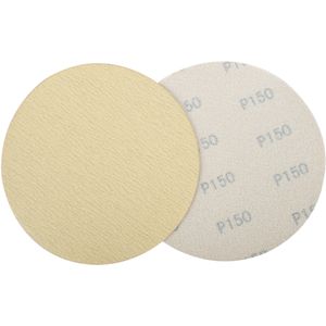 Gold Disc (50 Pieces) 150 Grit 150mm Without Hole Hook And Loop
