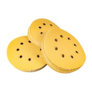 Gold Disc (50 Pieces) 40 Grit 125mm Without Hole Hook And Loop