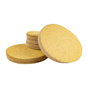 Gold Disc (50 Pieces) 320 Grit 125mm Without Hole Hook And Loop