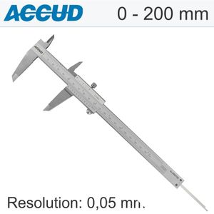 Vernier Caliper 200mm 0.05mm Acc. Din862 0.05mm Grad. S/steel
