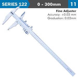Vernier Caliper 300mm 0.03mm Acc. Fine Adj. 0.02mm Grad. S/steel