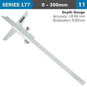 Vernier Depth Caliper 300mm 0.04mm Acc. 0.02mm Grad. S/steel