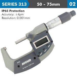 Dig. Outside Micrometer 50-75mm 0.004mm Acc. Ip65 0.001mm Res.